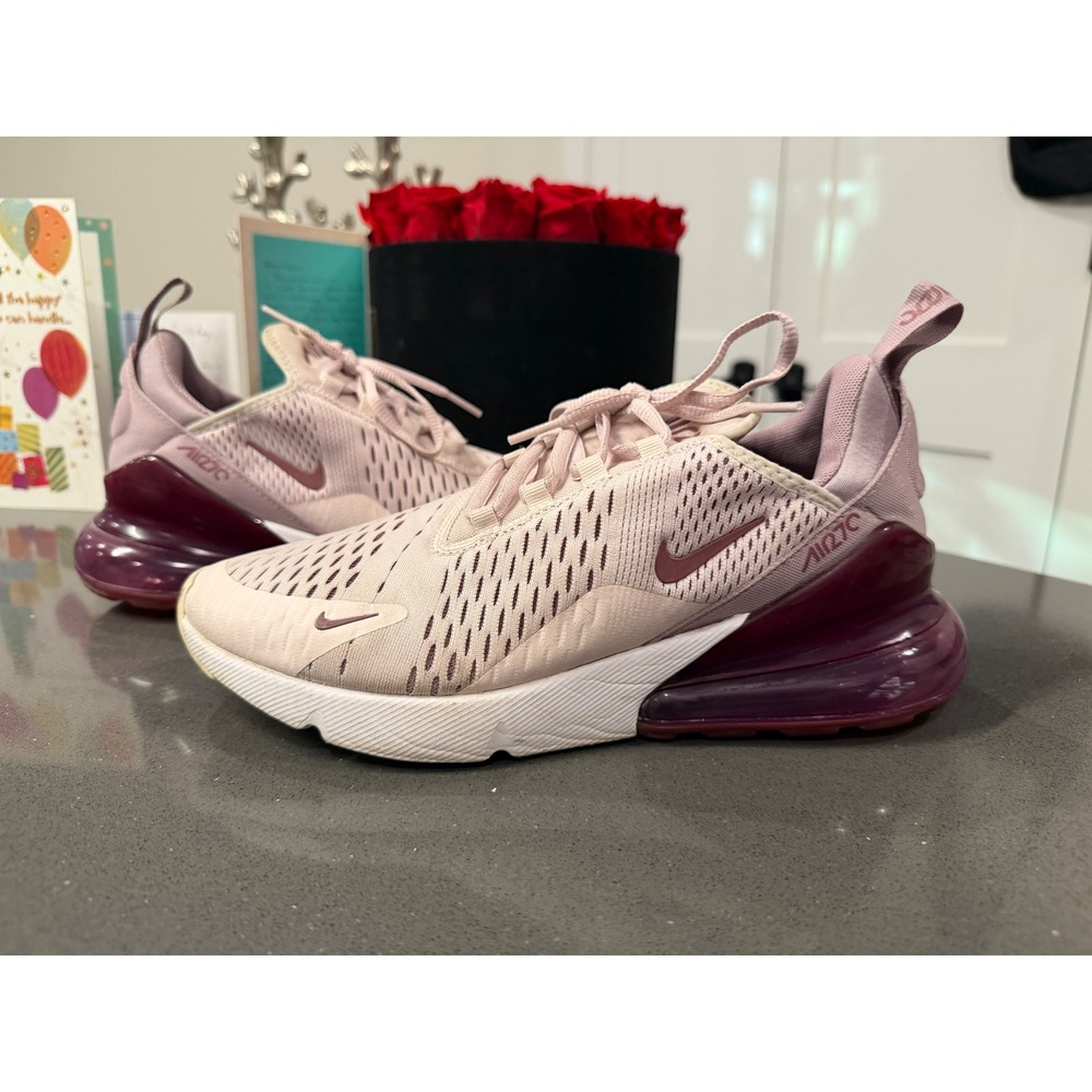 Nike Air Max 270 Women 8.5 Barely Rose Rare Sneaker Athleisure EUC Athletic